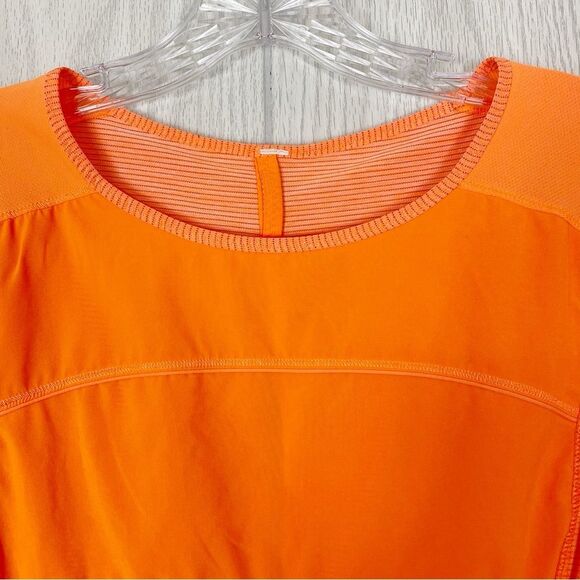 Lululemon | Bright Orange Run: Fast Track Short Sleeve Size 4 - Picture 9 of 10